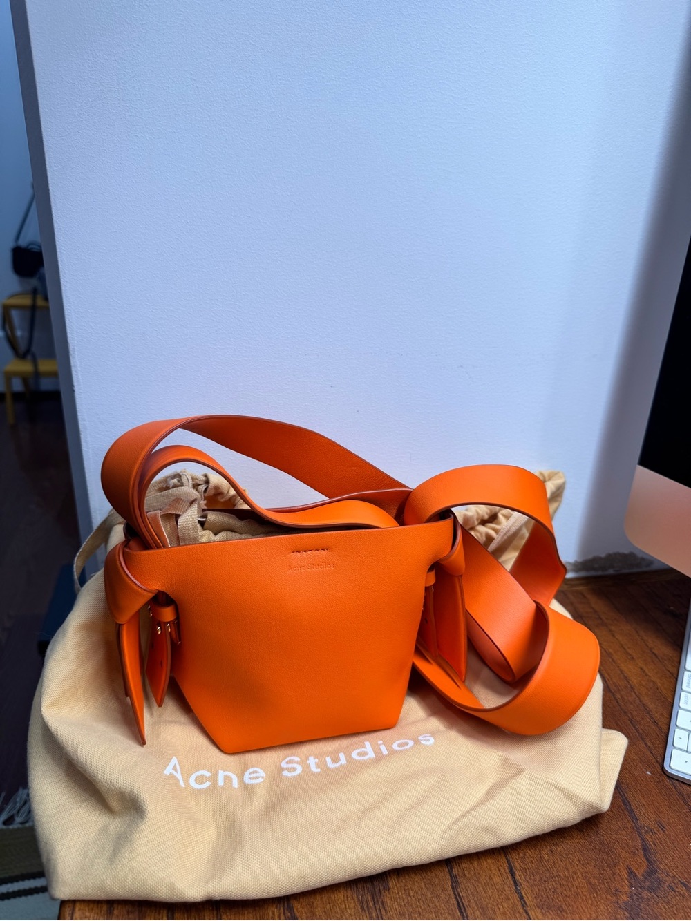 Acne Studios Orange Musubi Crossbody Bag